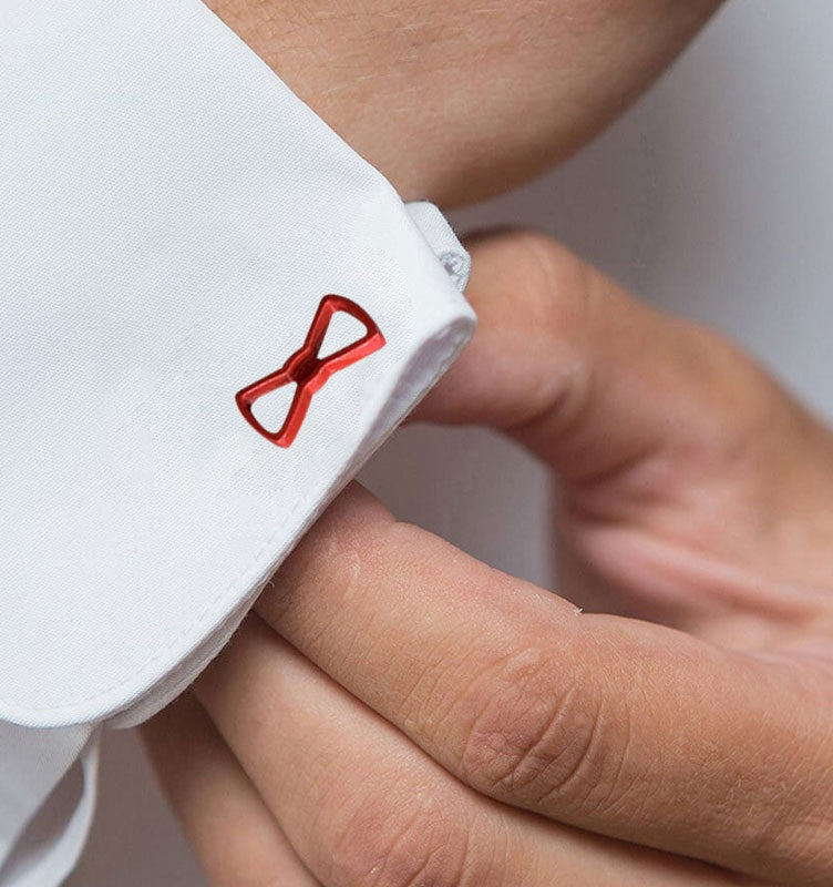 Red Bow Shaped Cufflinks
