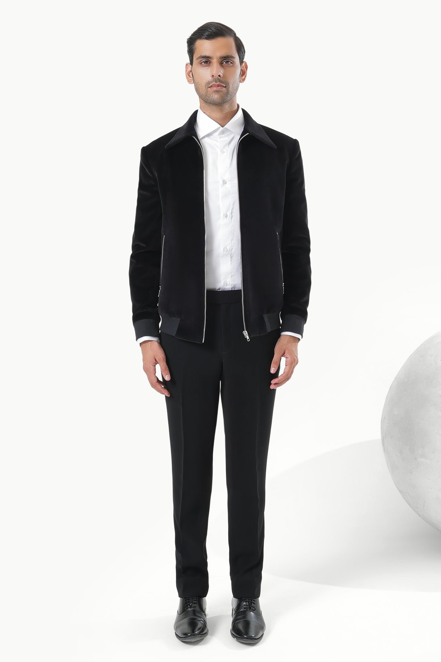 Velvet Code Bomber Jacket