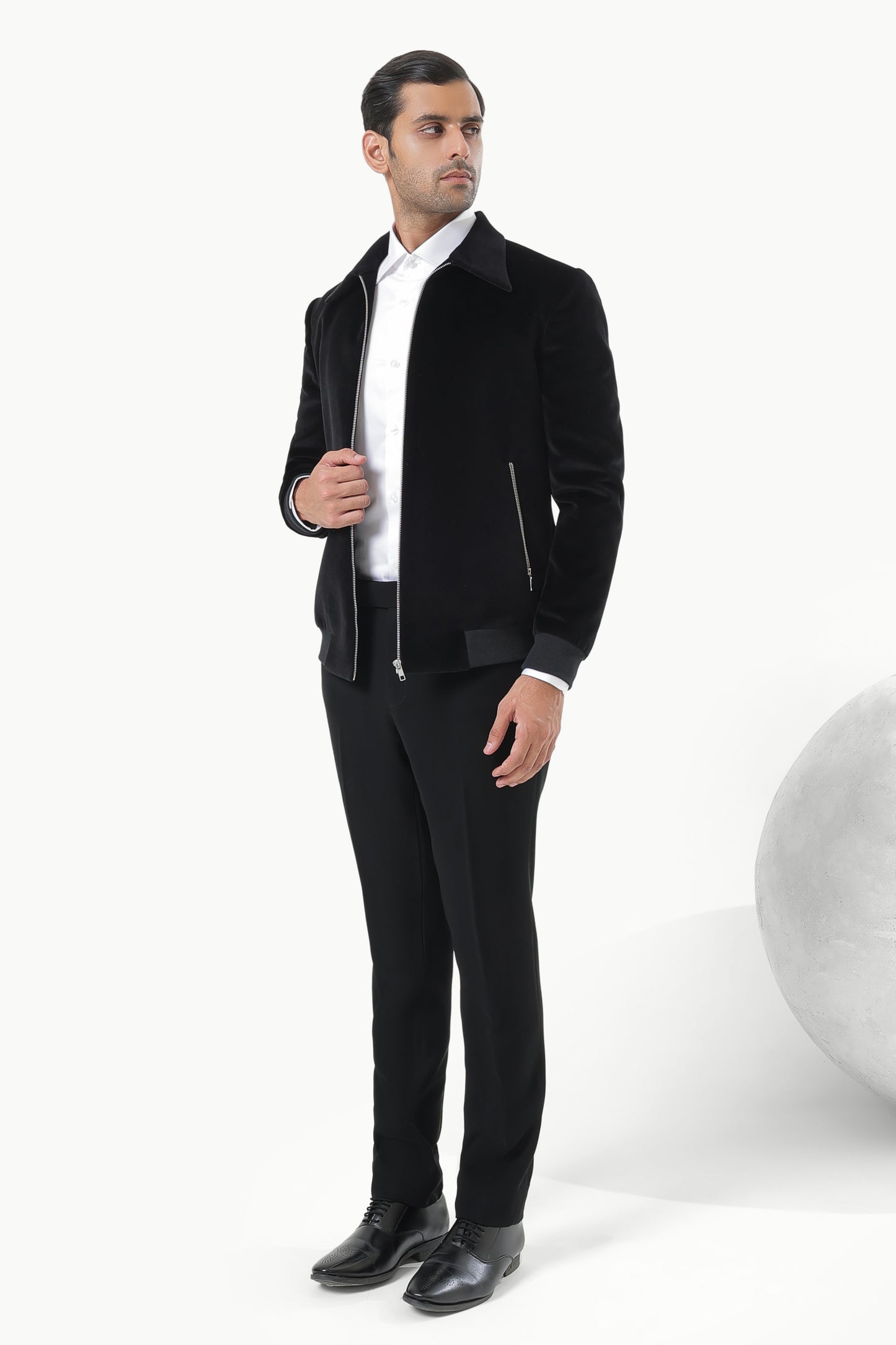 Velvet Code Bomber Jacket