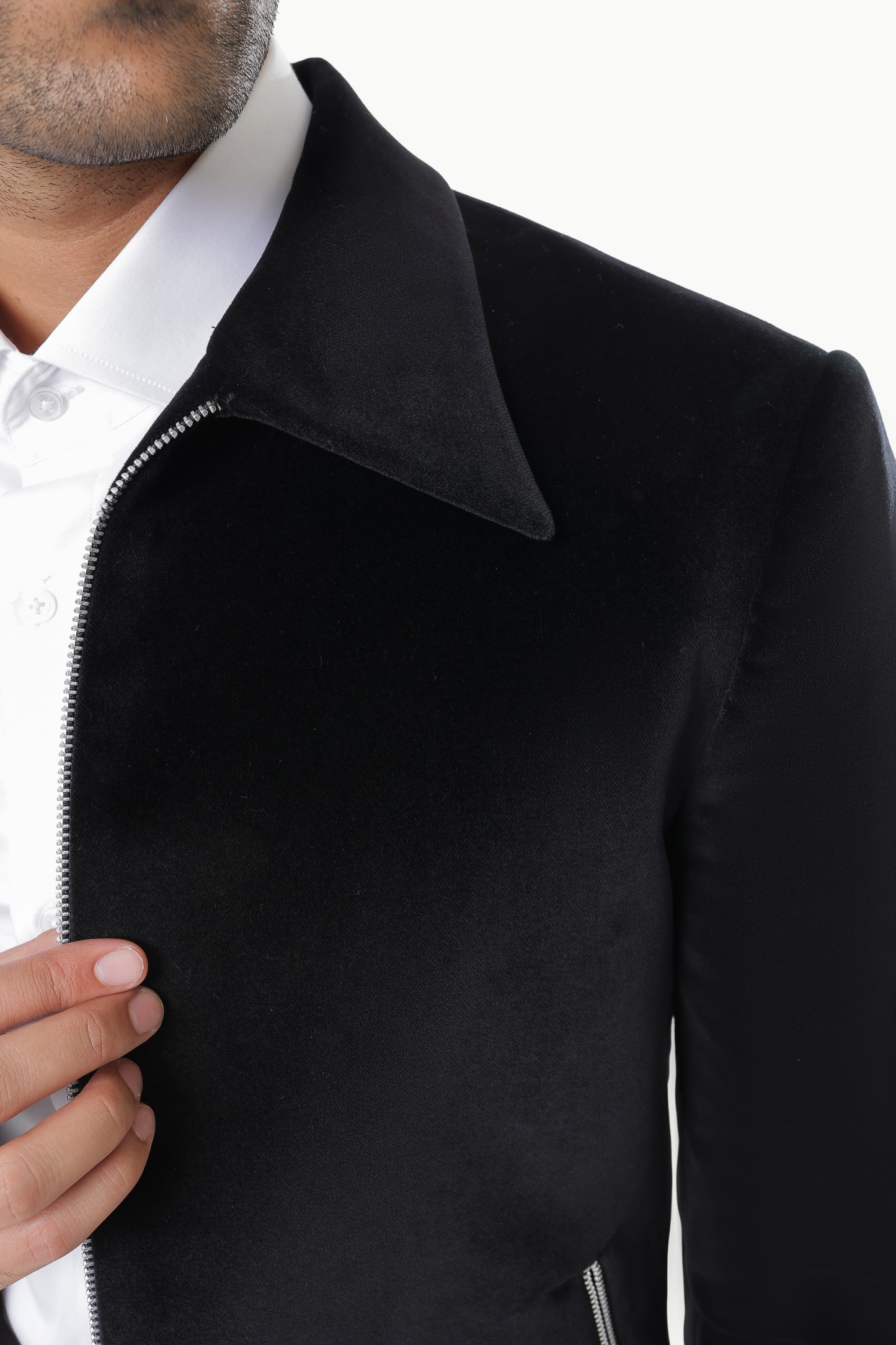 Velvet Code Bomber Jacket