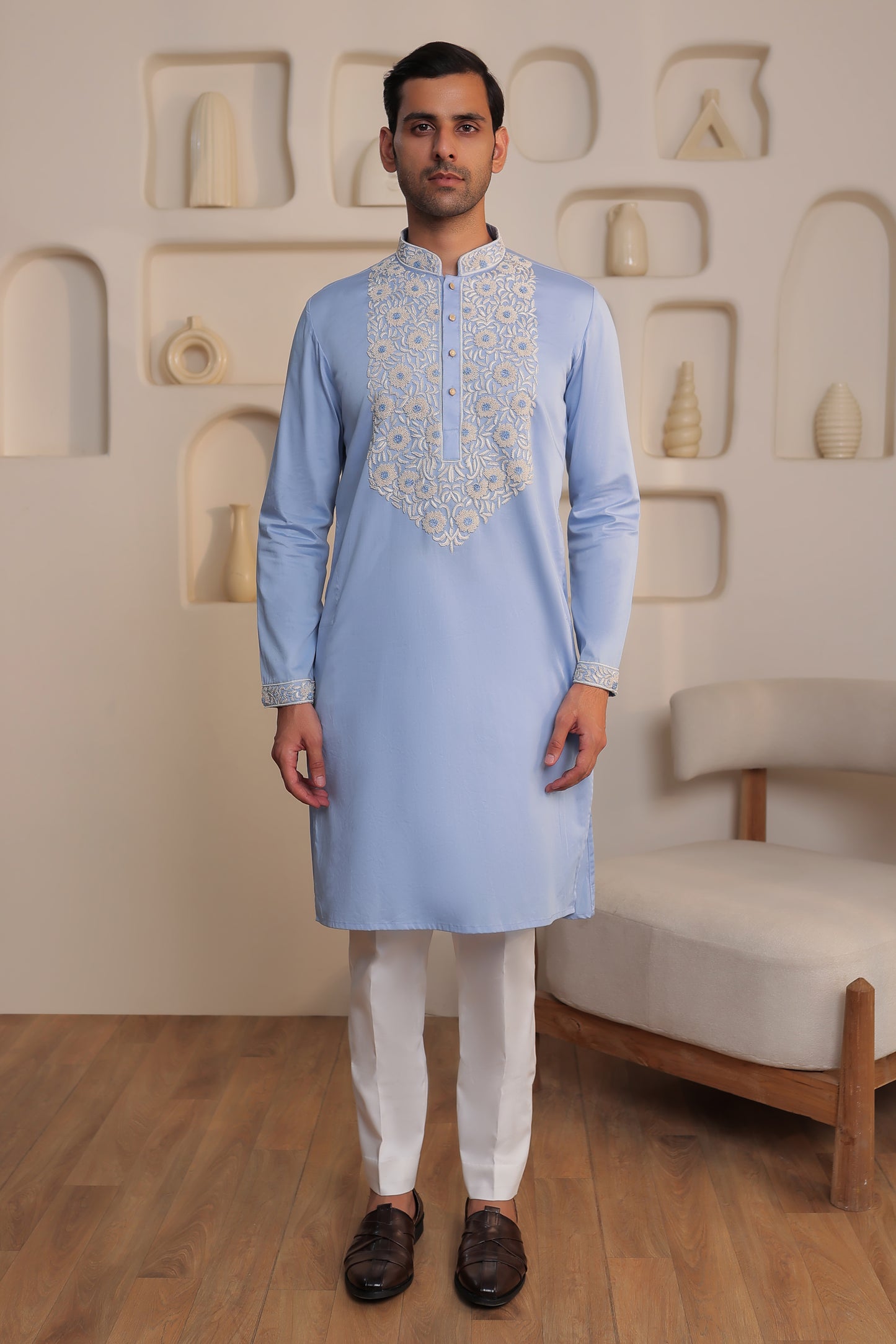 Sky Bloom Kurta Set