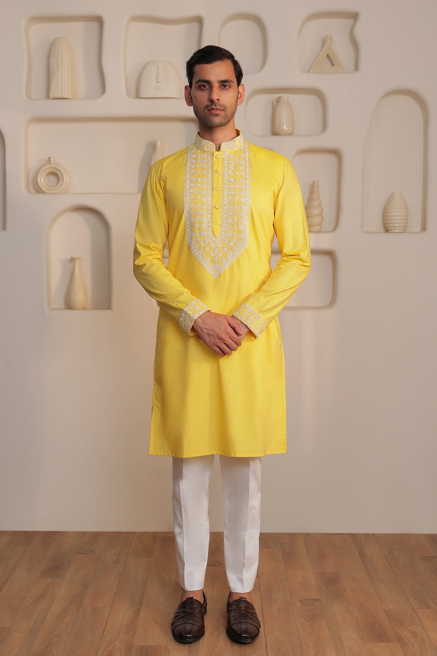 Threaded Bloom Kurta Set