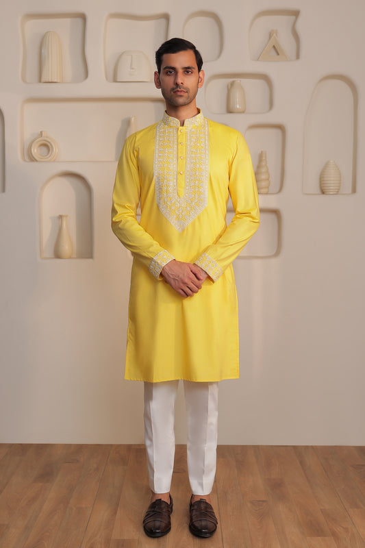 Threaded Bloom Kurta Set