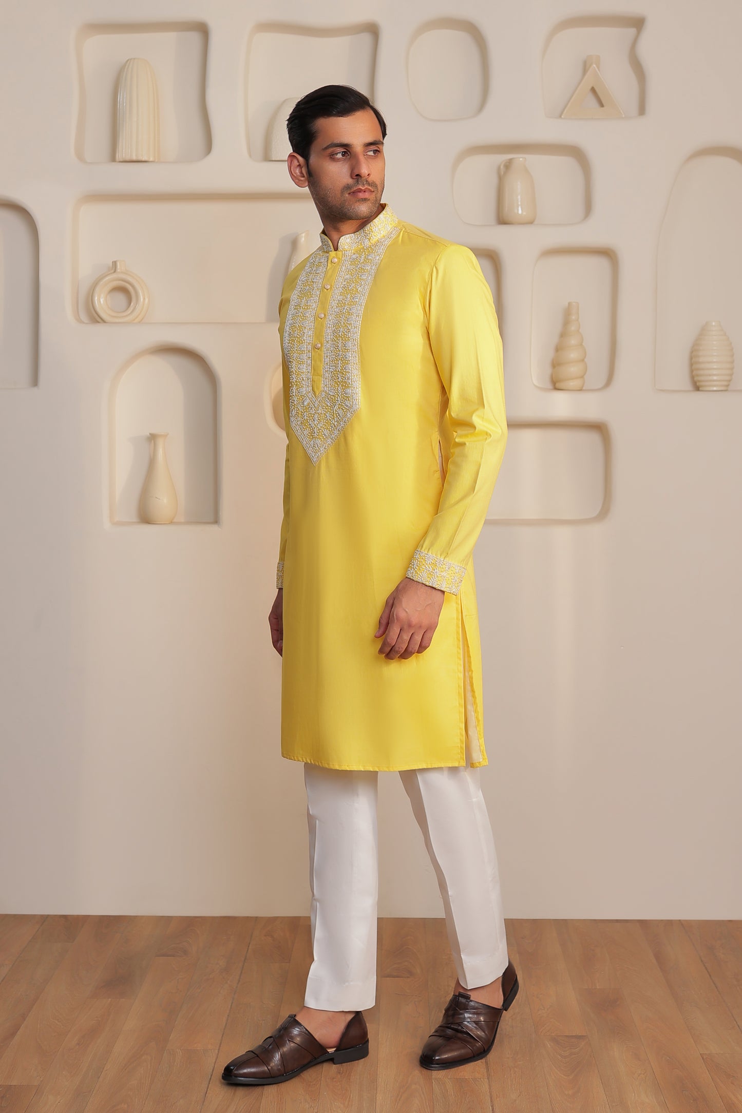 Threaded Bloom Kurta Set