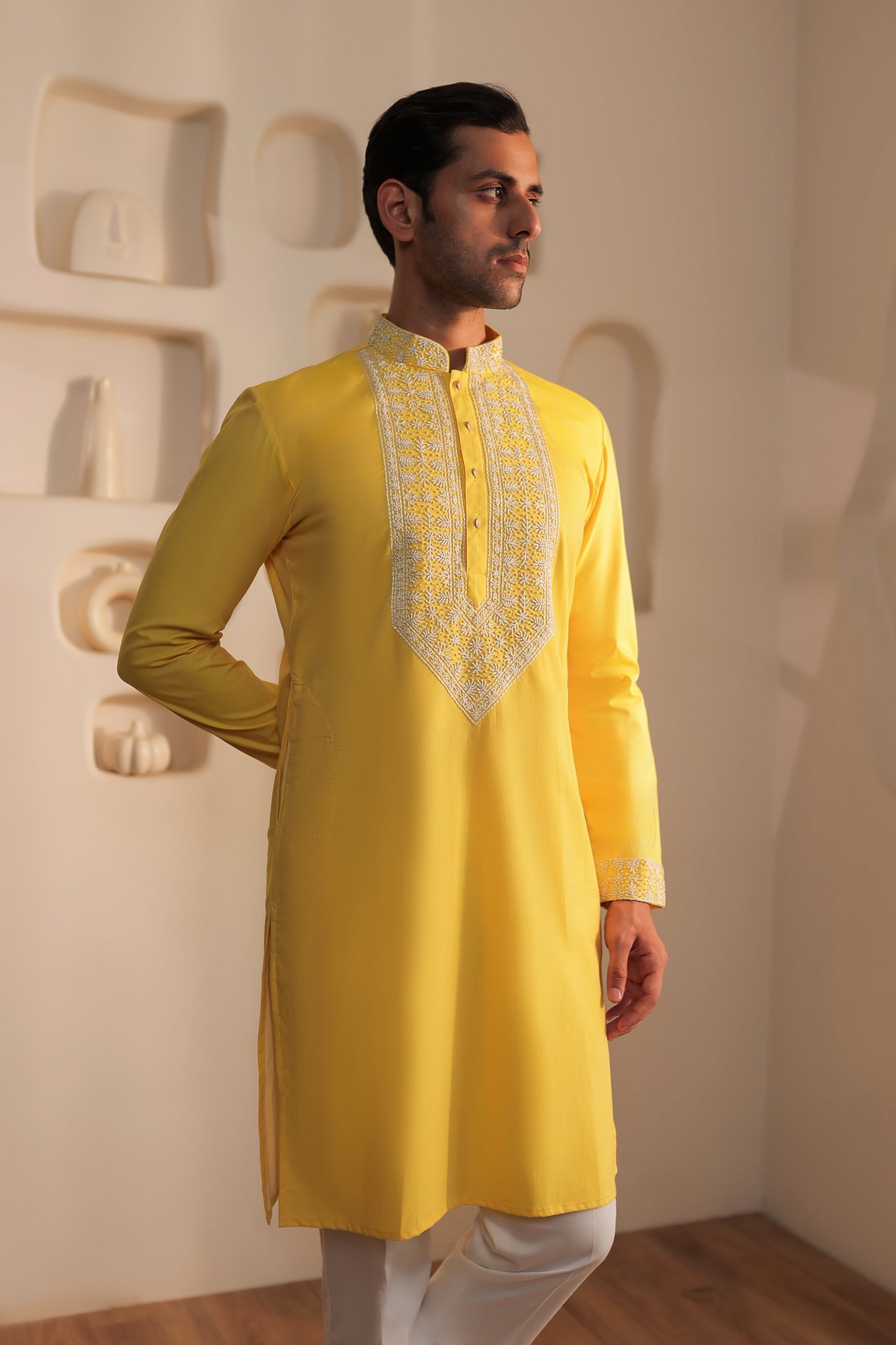 Threaded Bloom Kurta Set