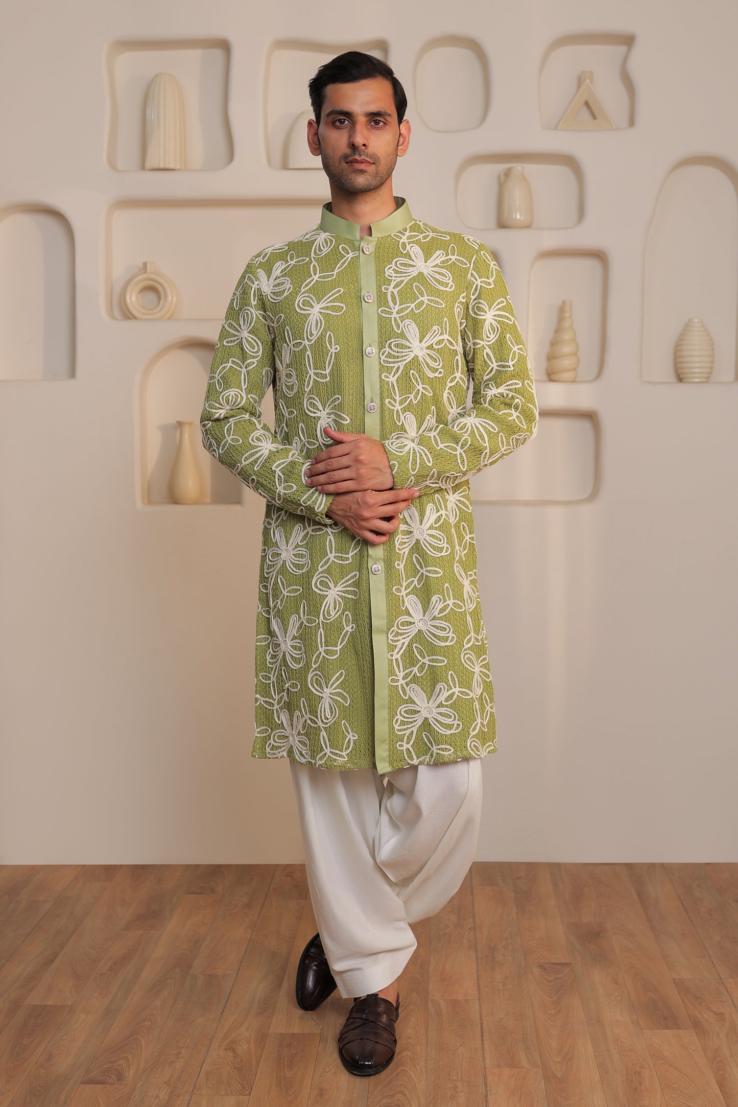 Verdant Weave Kurta Set
