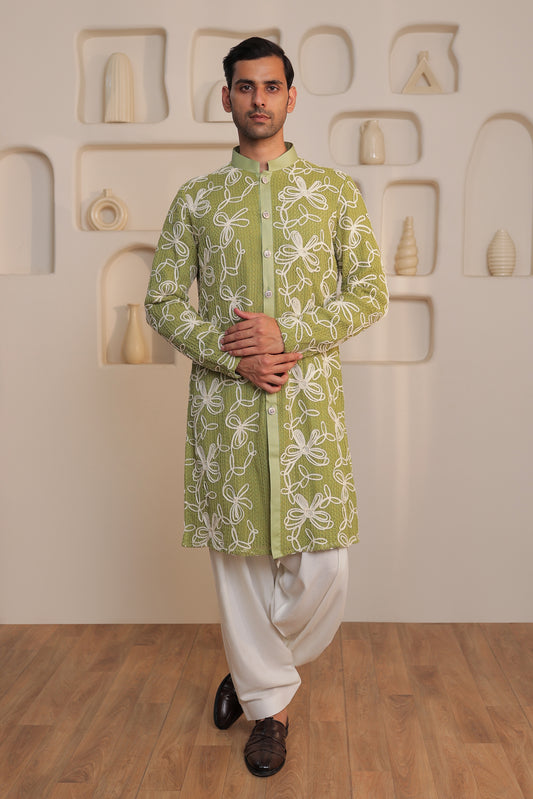 Verdant Weave Kurta Set
