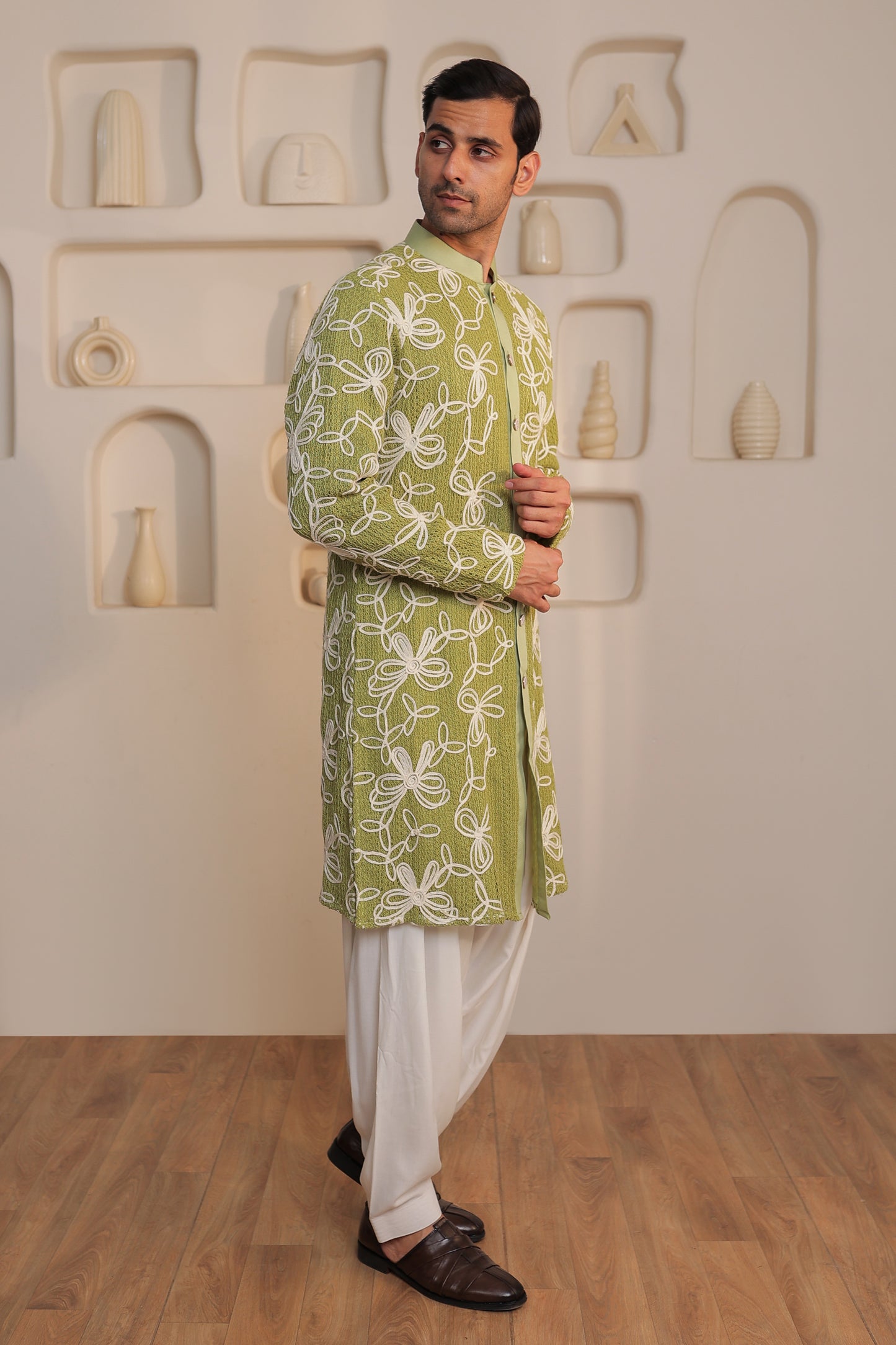 Verdant Weave Kurta Set