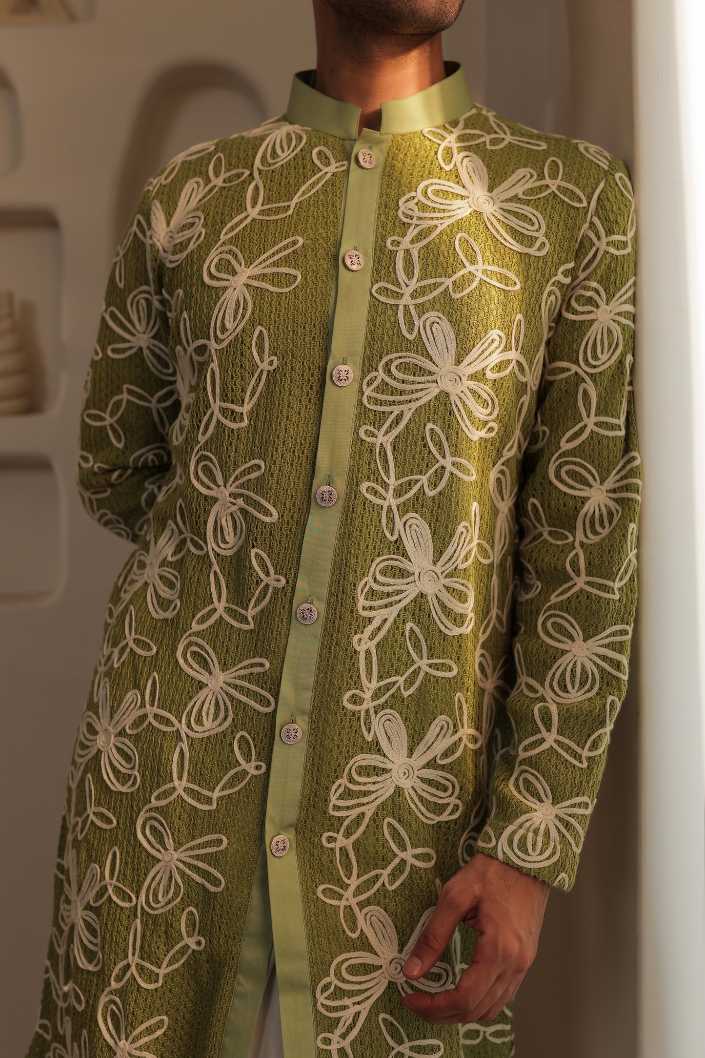 Verdant Weave Kurta Set