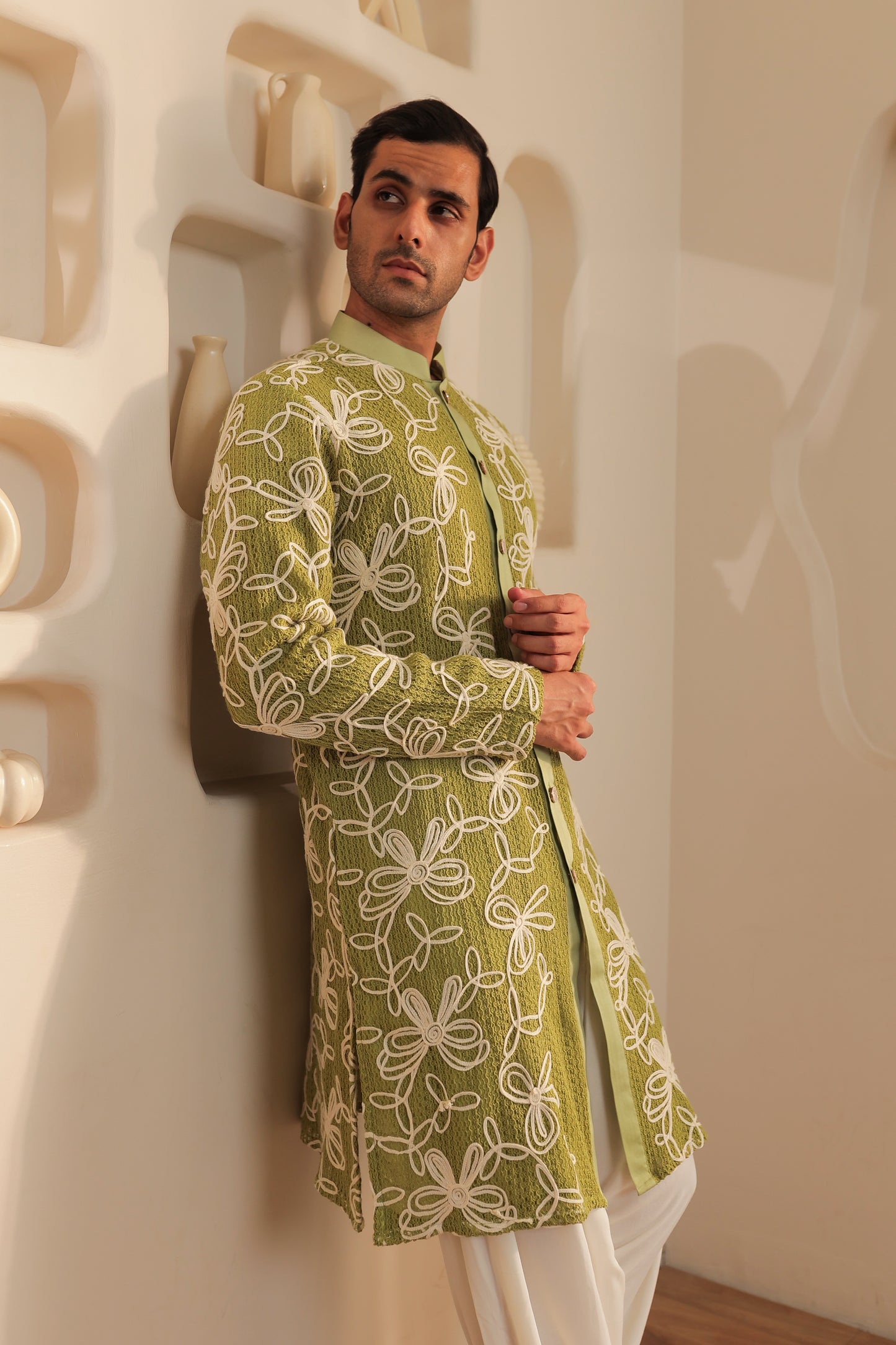 Verdant Weave Kurta Set