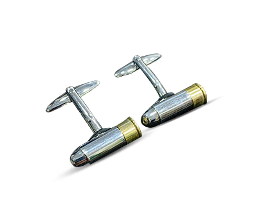 Gold-silver Bullet-shaped Cufflinks