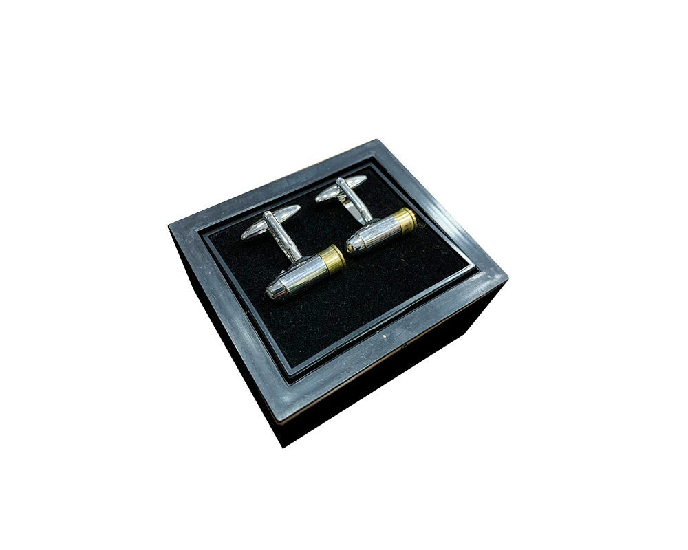 Gold-silver Bullet-shaped Cufflinks